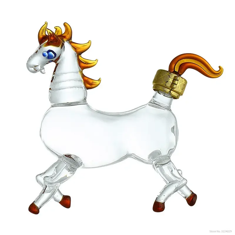 lead-free whiskey decanter  Chinese zodiac shaped design  barware wine glass bottle for Liquor Scotch Bourbon