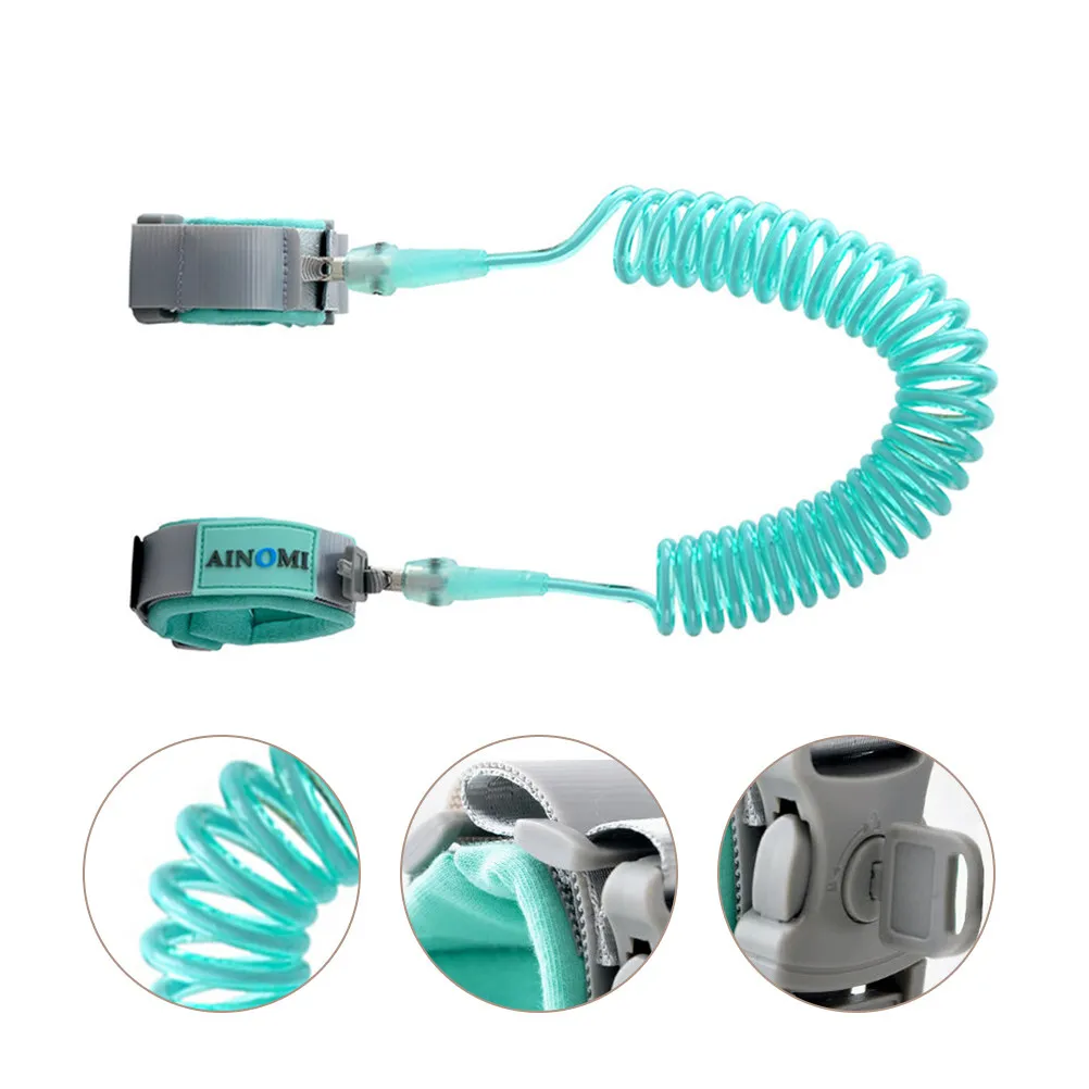 

Anti-Lost Rope For Kids Safety Lock Wristband 360° Rotation Steel Wire Elastic Traction Belt Toddler Wrist Wristband