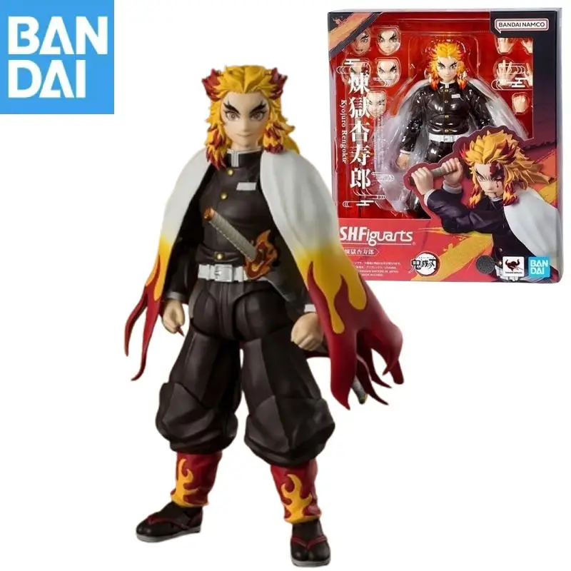 

In Stock Genuine BANDAI S.H.Figuarts Demon Slayer Rengoku Kyoujurou PVC Action Figure Model Original Collector Figurine Toys