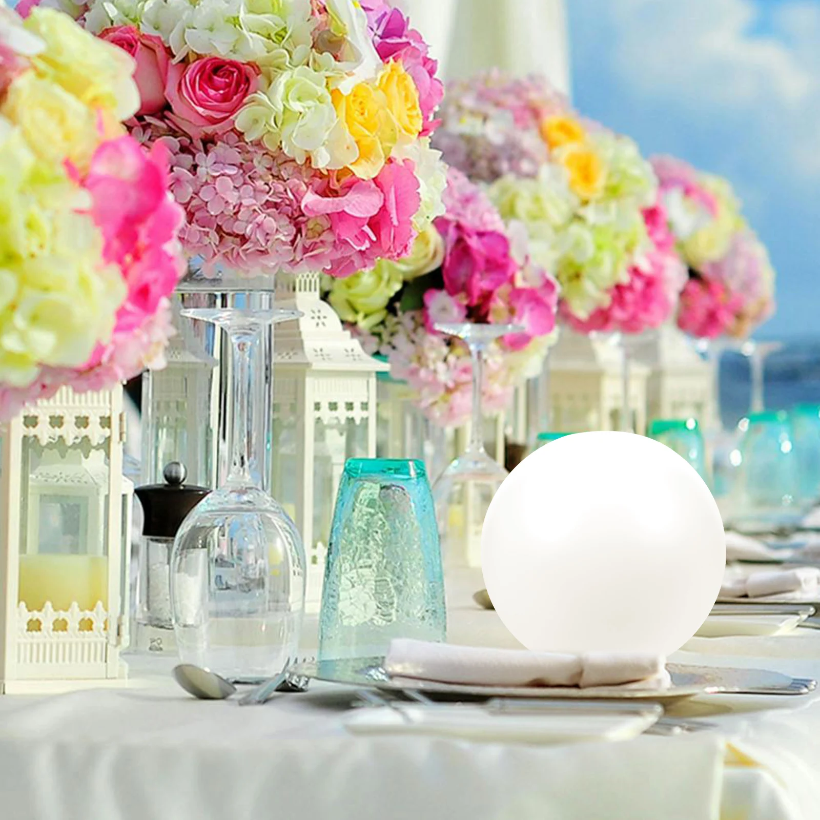 

Ball Lampshade Plastic Light Shade Cover Pendant Lights Hanging Decorative Wedding Plastic Lamp Shade Lawn Round Shades