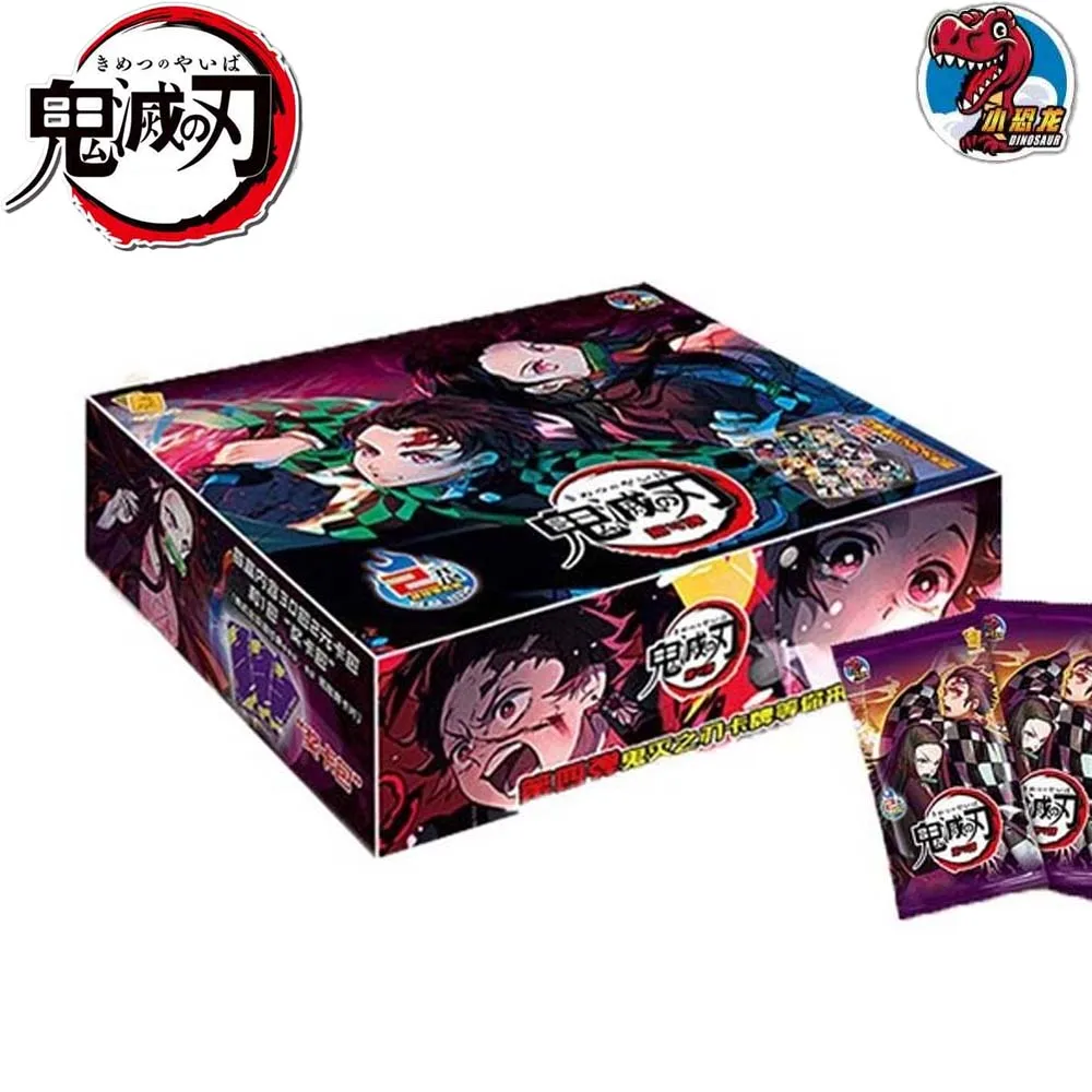 Juego completo de tarjetas de Demon Slayer para niños, tarjeta de colección de personajes de Tanjirou Kamado Nezuko, Flash de diamante raro SSP SP,