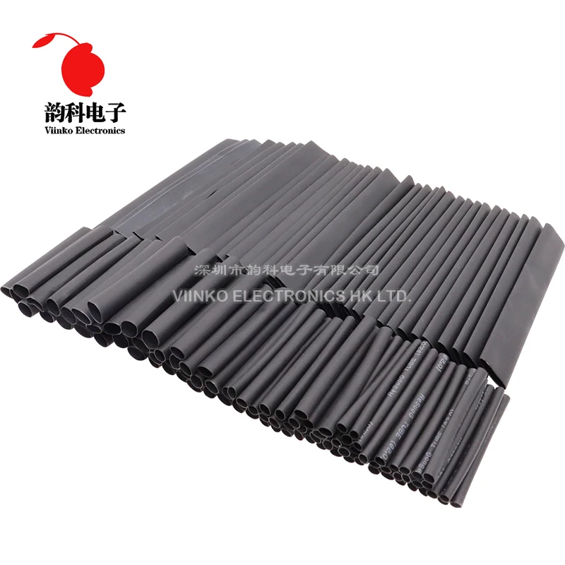 127pcs Heat Shrink Sleeving Tube Tube Assortment Kit Electrical Connection Electrical Wire Wrap Cable Waterproof Shrinkage 2:1