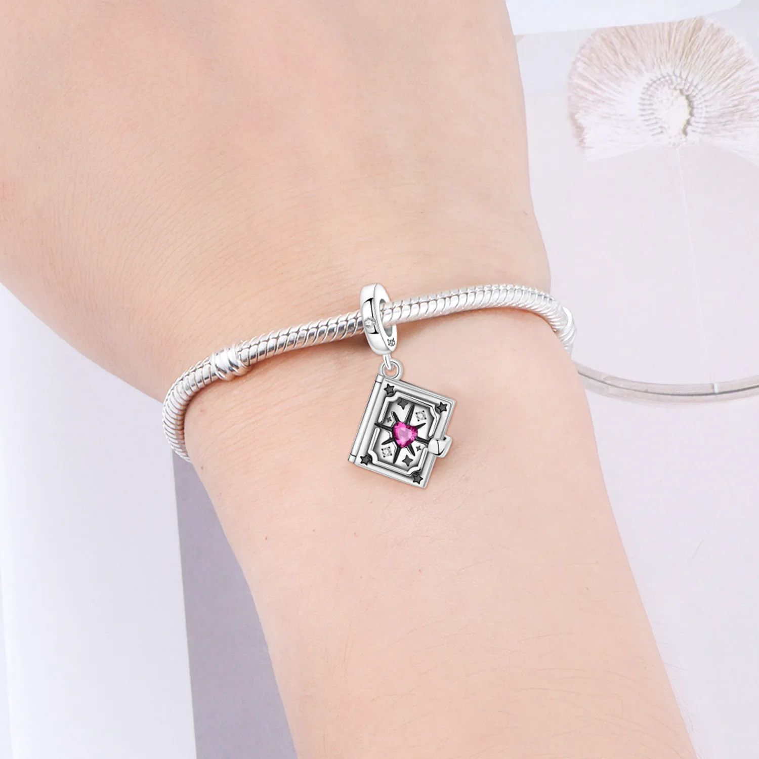 Orstarry 925 فضة للتحويل كتاب قلادة الخرز المعلقات الأصلية سوار حلية مجوهرات حفلة لتقوم بها بنفسك الهدايا العصرية #4