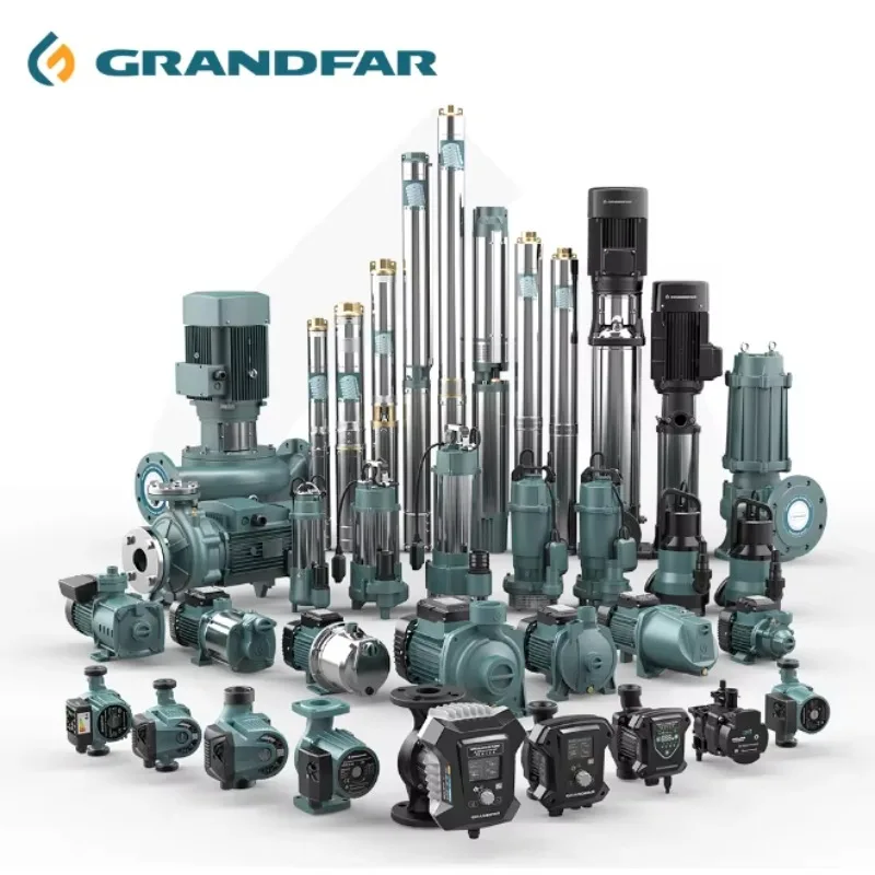 Grandfar GFB التيار المتناوب 220 فولت 28 واط مضخة مياه غاطسة 2 متر رئيس 28 واط محرك نحاسي لحديقة حوض السمك بركة نافورة الماء النظيف شلال