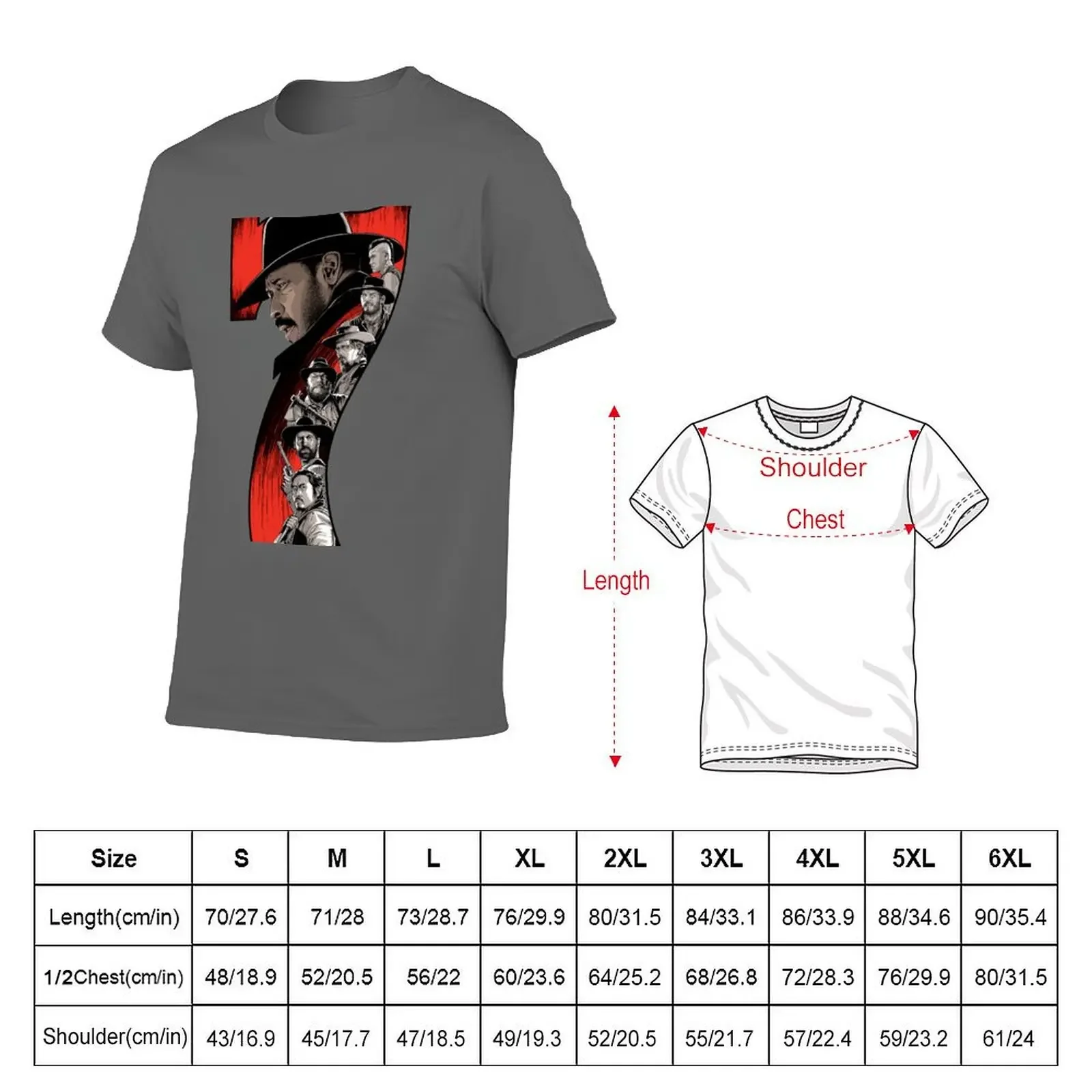 The Magnificent Seven T-shirt anime clothes sublime boys animal print big and tall t shirts for men