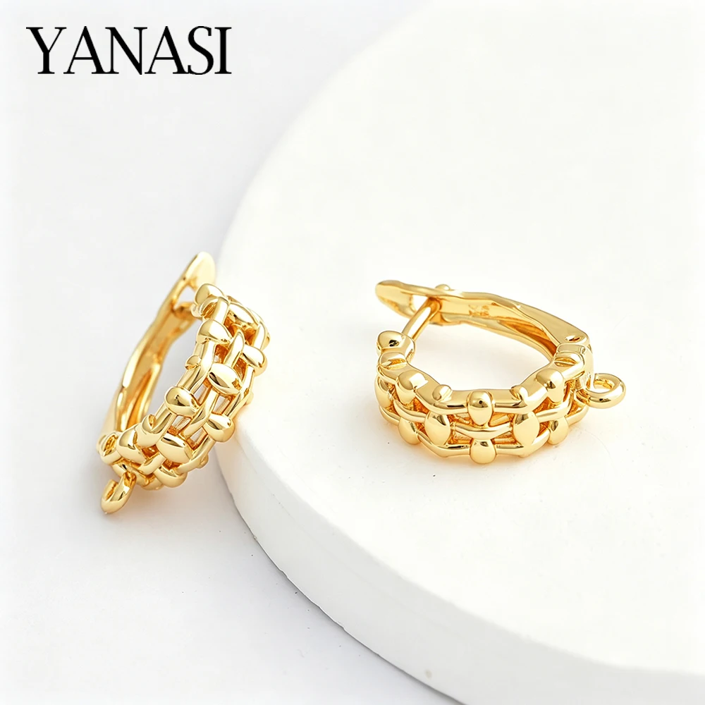 Mix 33 Stile Messing-Ohrhaken 18K vergoldet / rhodiniert Ohrringverschlüsse für DIY handgefertigte Schmuckherstellungszubehör – Detail 6