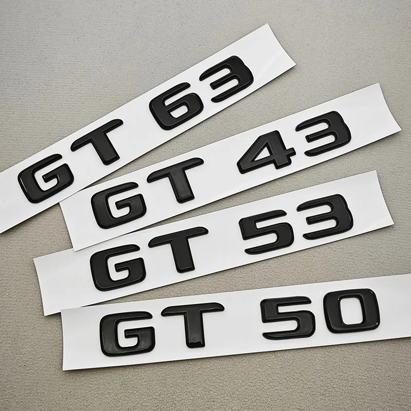 

3D ABS Car Letters Logo GT43 GT50 GT53 GT63 Sticker Rear Trunk Badge Emblem For Mercedes Benz AMG GT C290 Class Tail Accessories