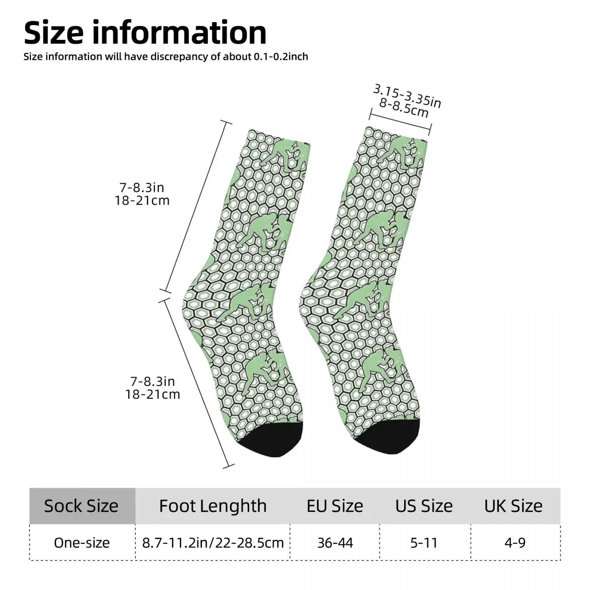 Weightlifting Hexagon Kawaii Socks Shopping Cartoon Pattern Socks