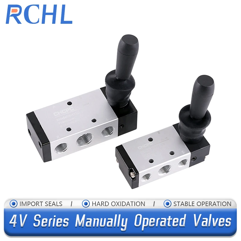 

2 Position5Port Air Manual Valve Pneumatic Control Valve Hand Lever Operated Control Valve4H210-08 4H310-10 4H410-15With Fitting