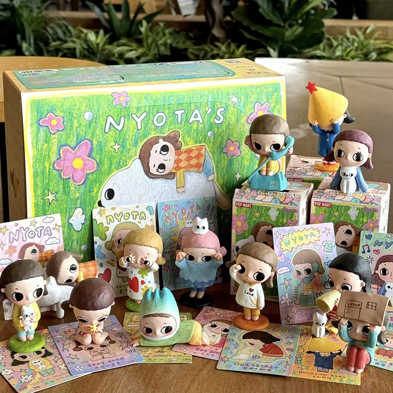

POP MART Nyotas Flauschige Life Series: Коллекционные фигурки-сюрпризы, аниме-персонажи, настольные куклы-модели