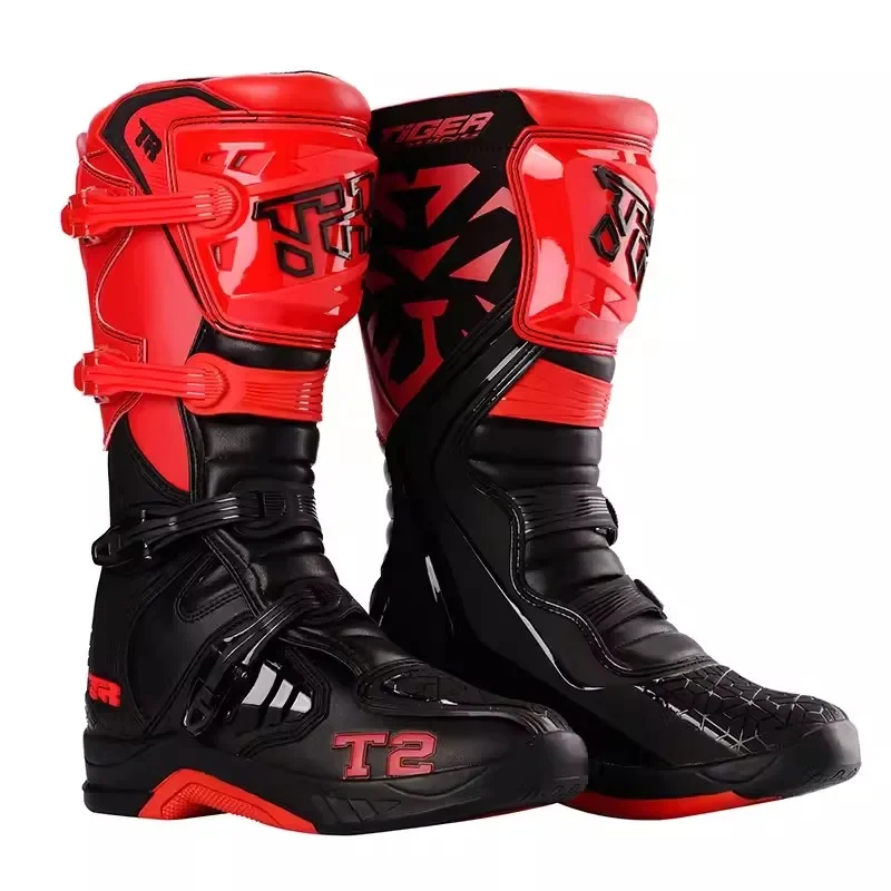 Original Tiger T3 T2 Motorcycle Boots Motocross Boots Track Riding ATV Shoes Downhill Anti Fall Botas Zapato For Harley For BMW