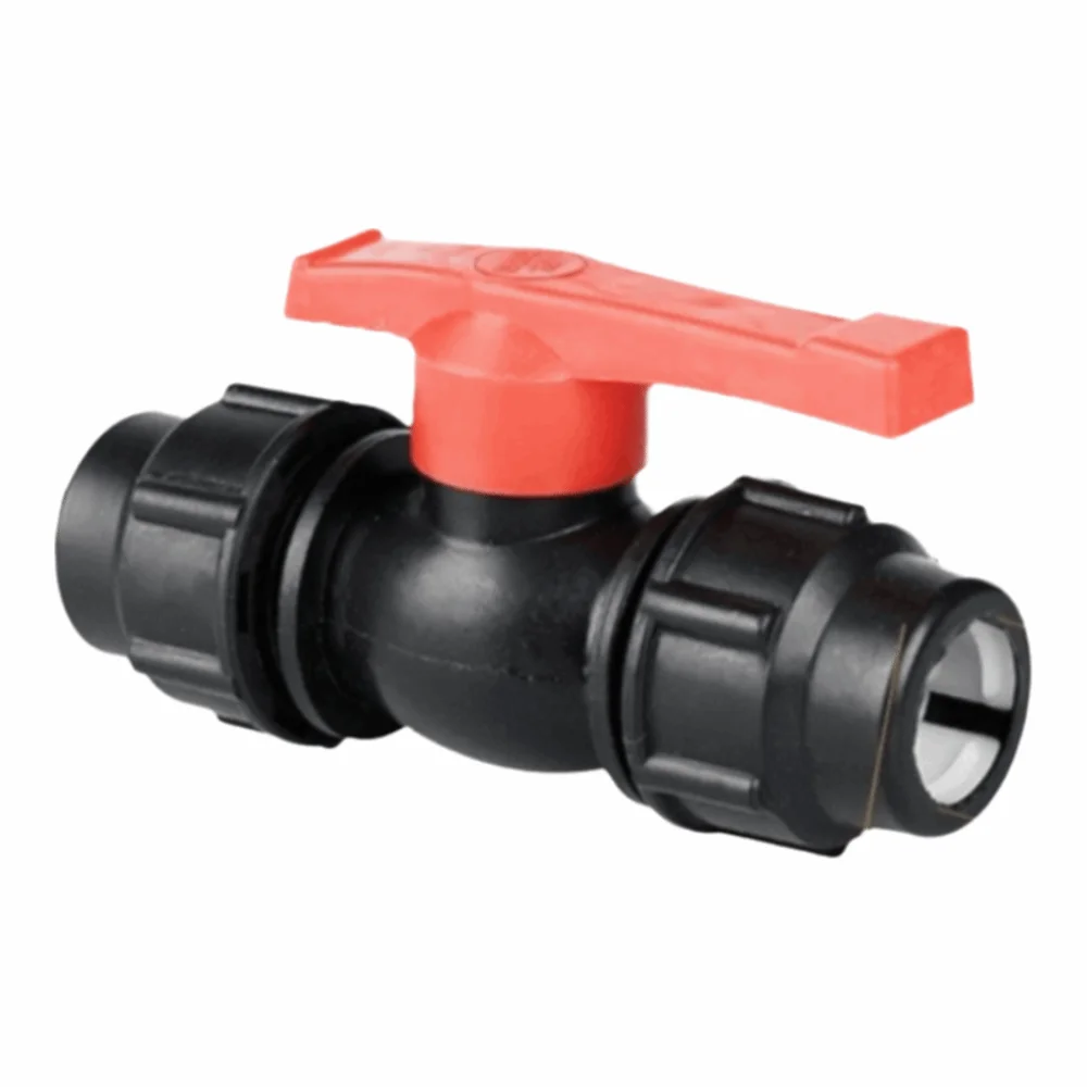 New Compression PE Quick Connector Poly 20mm 25mm 32mm Irrigation System Stop Tap HDPE Ball Valve Stopcock Valve Fittings