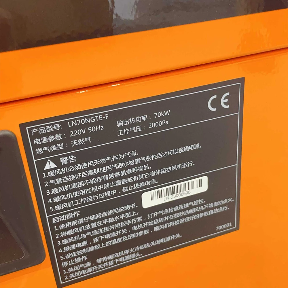 Factory Price Orange Portable 70KW  Air Heaters for Poultry Chicken Farm Keep Warm Equipment for Chicks