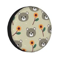 Cute bear pattern 14''-17''Car  Wheel Tire Cover Spare Covers Case Bag Soft Protector Pouch Waterproof Car Tyre Protector