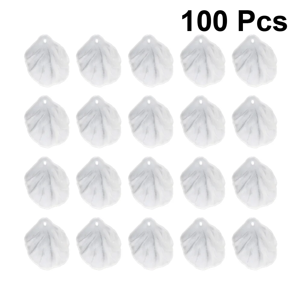 100 pçs simulação acrílico pétala flor de plástico diy acessórios para fazer jóias artesanal decoração transparente artificial