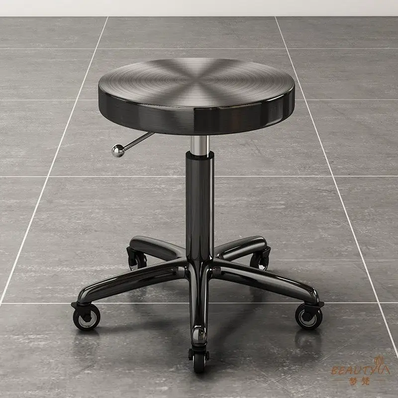 Commercial Swivel Salon Stool with Wheels Barber Chair for Hairdresser Ergonomic Rolling Stool for Beauty Spa Salon Furniture - view 5