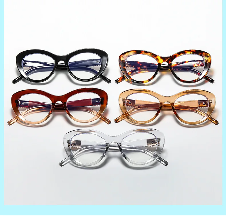 Personalized Cat-Eye Large Frame Anti-Blue Light Glasses New Light Luxury Casual Glasses Frame Fashionable Women's Glasses Frame