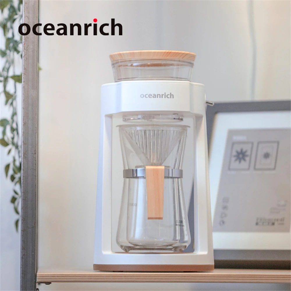 Oceanrich Automatic Brewed Coffee Machine Household Portable Rotating Espresso Coffee Maker Electric Simulation Drip Coffee Pot