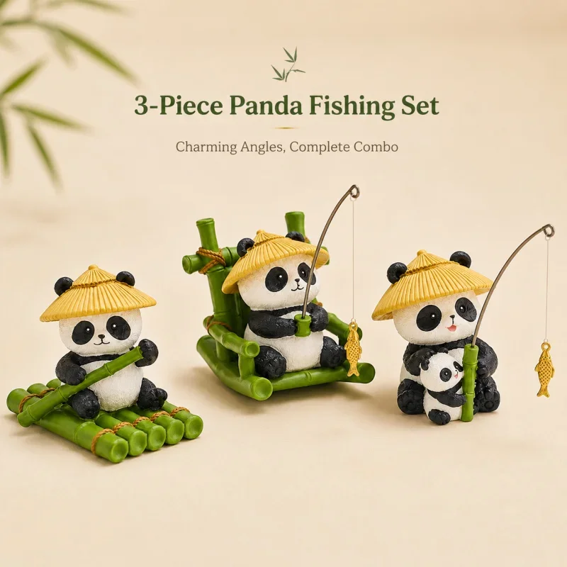 Animal Figurines on Rocking Chairs, Miniature Statues,  Desk Accessories for Office Decor, Car Dashboard Ornaments