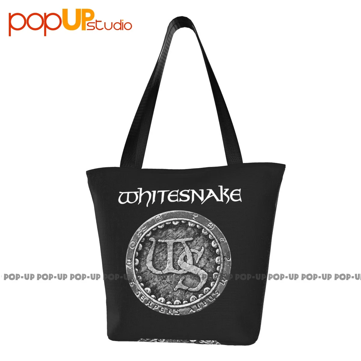 Snake 1987 David Coverdale Hard Rock Band Casual Handbags Portable Shopping Bag Shopper Purses