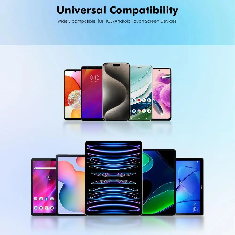 with Power Display Universal Stylus Pen Sensitive Rechargeable Tablet Touch Screen Pen Drawing Colorful for Android/iOS