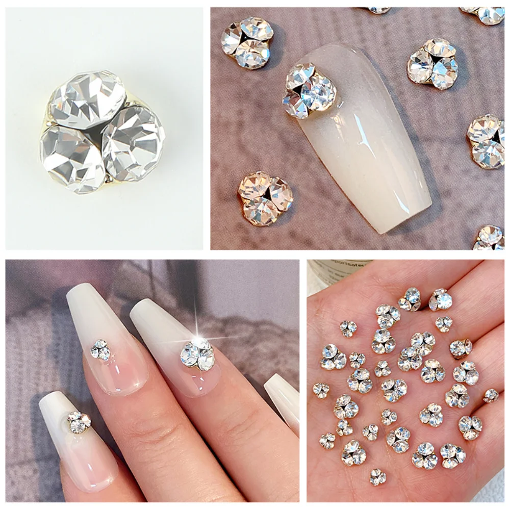 10pcs Sparkling Diamond 3D Nail Art Decoration Shining Luxury Crystal Nail Art Rhinestone DIY Handmade Nail Art Charms