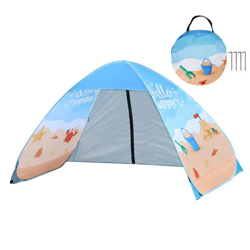 Beach Tent Sun Shelter Easy Setup Portable Sun Shelter Canopy Portable Sunshade Canopy UPF 50 DOutdoor Family Sun Shelter For