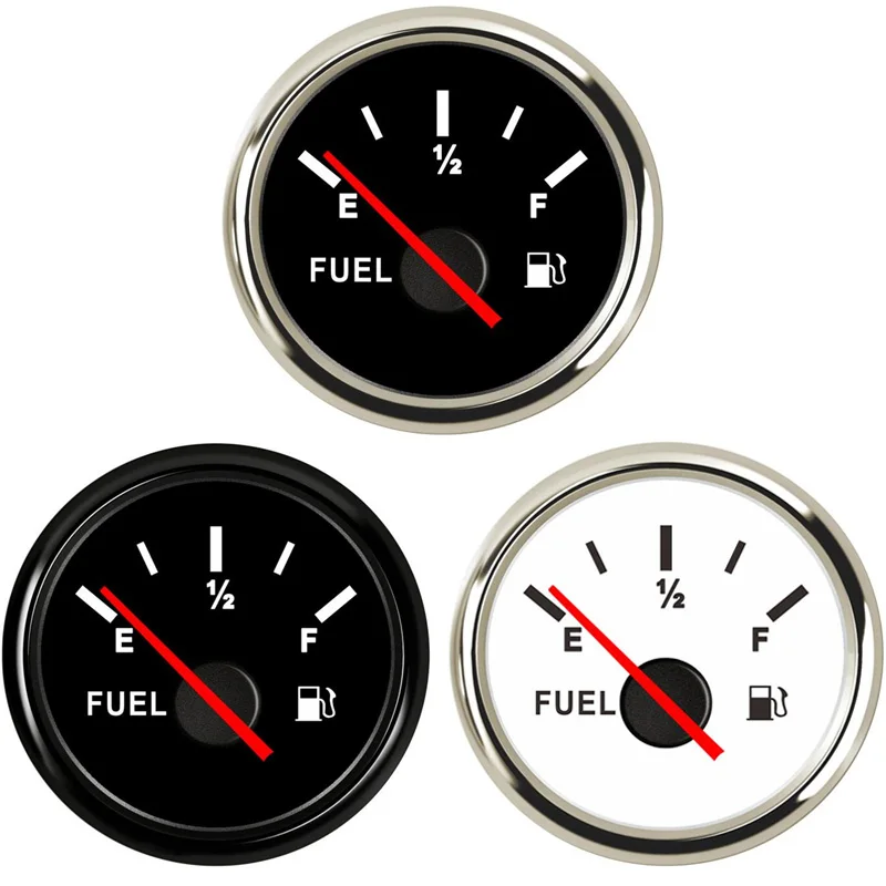 0-190ohm Input Signal Fuel Level Gauges Devices 52mm 240-33ohm Digital Fuel Level Meters for Auto Truck Boat Yacht