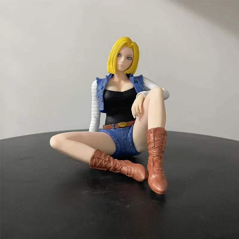 Dragon ball Figure Android 18 Figures Lazili Anime Figures Pvc Gk sitting posture statue dolls collections desk Decor played