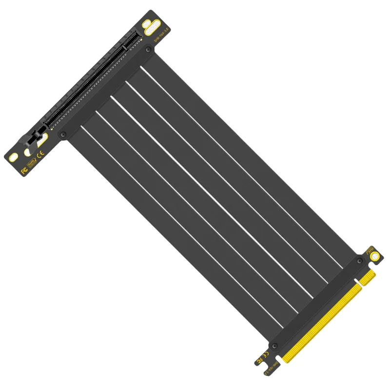 ARSYLID 90° Right Angle Riser PCIe3.0 X16 White Black Graphics Card Vertical Installation 5cm 10cm 15cm 20cm