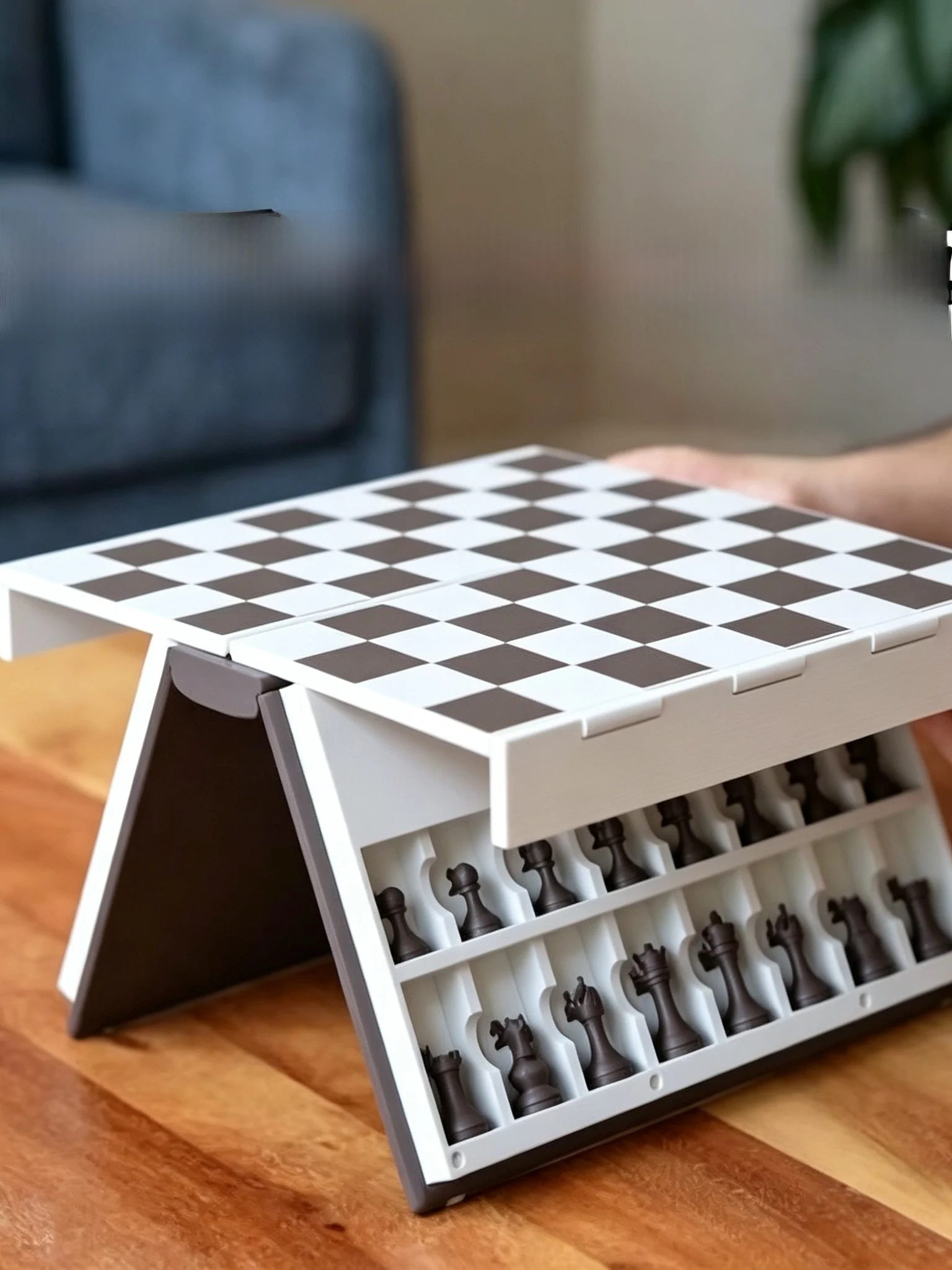 Creative 3D Printed Chess Book Desktop Game Fun Friend Gathering Educational Toy Book Stacking Design Intellectual Property