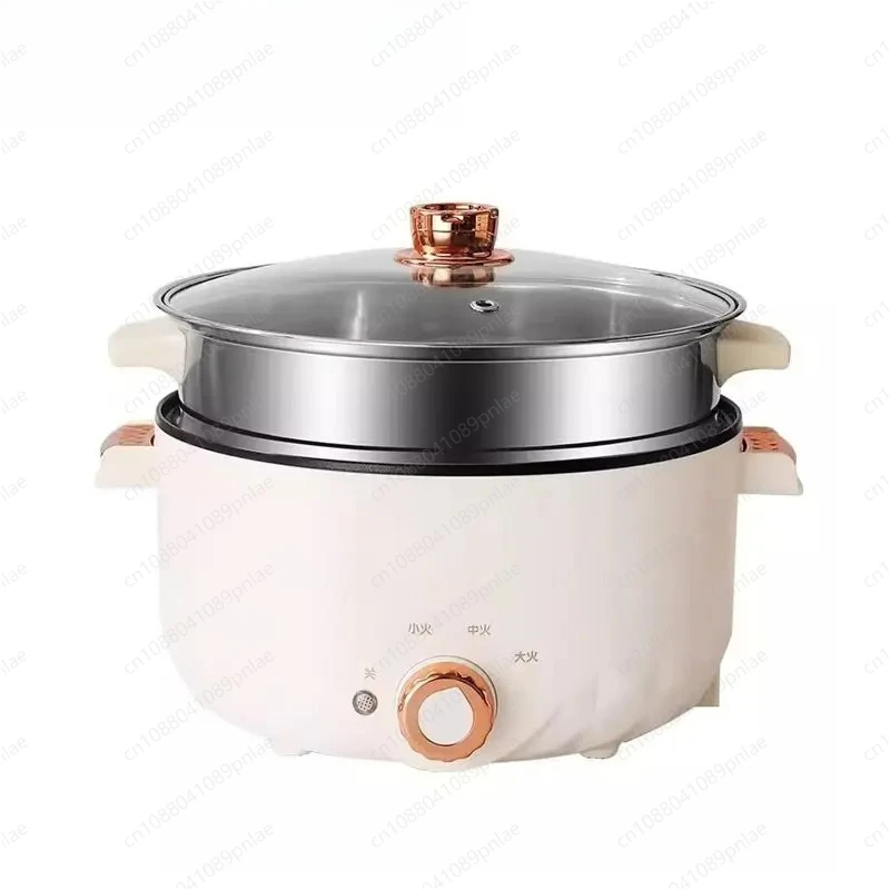 220V Multicooker 3L Household Non-stick Cooking pan Steainless steel Steam tray Firepower adjustable Hot pot Noodles boiler