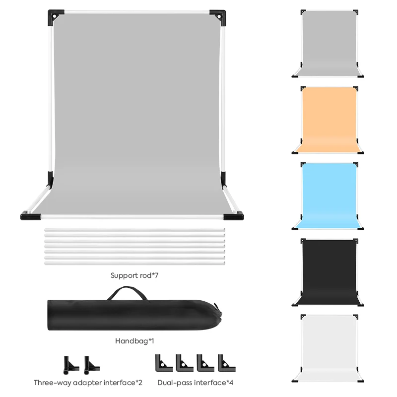 

Photo Background For Product Photography Pvc Black, White, Blue, Gray, And Orange. Small Product Photography Prop Kit (60*60cm)
