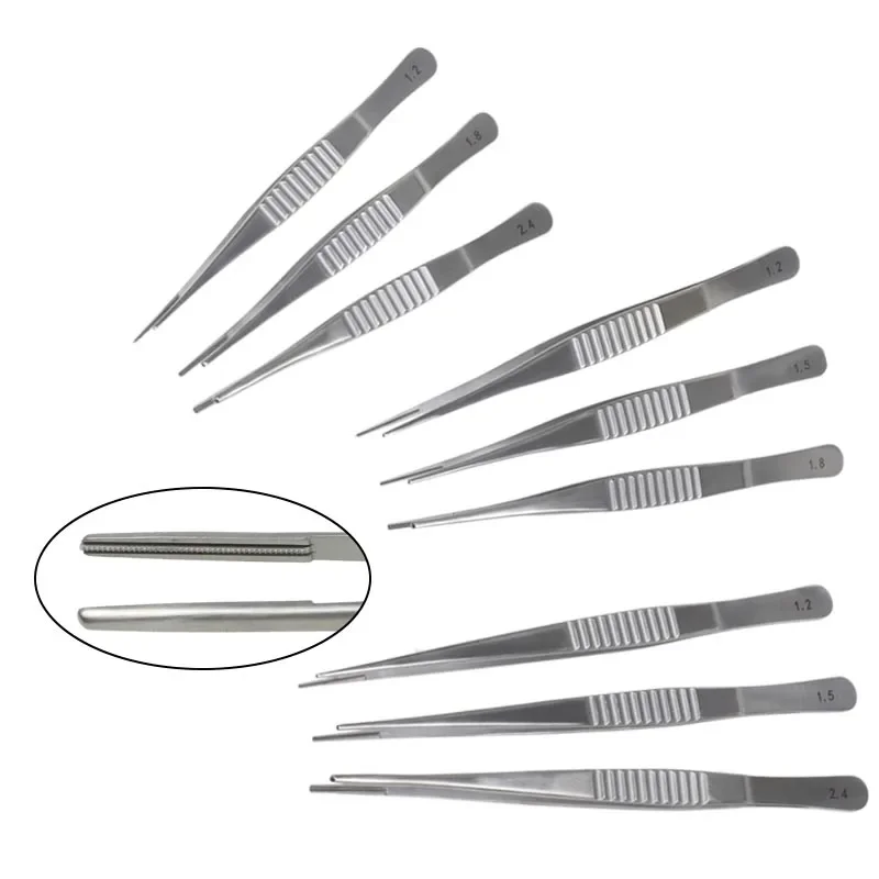 Ophthalmic Forceps Non Dustructive Forceps Serrated Head Tweezers Ophthalmic Instrument Stainless Steel