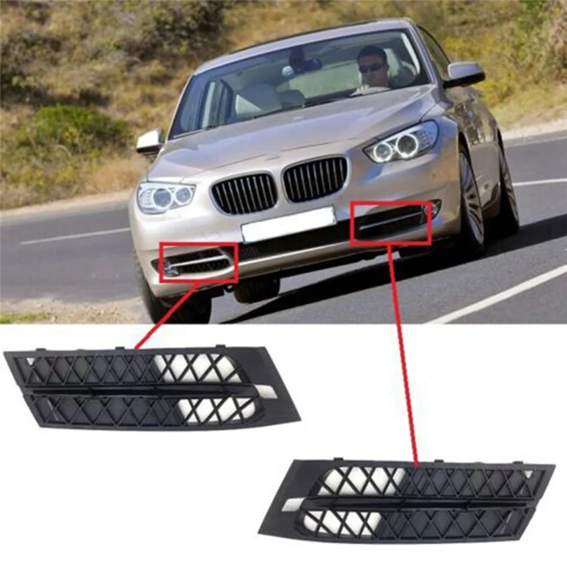 4Pcs Car Front Bumper Closed Outer Grille for BMW 5' F07 GT 535I GT 550I GT 2010-2013 51117200735