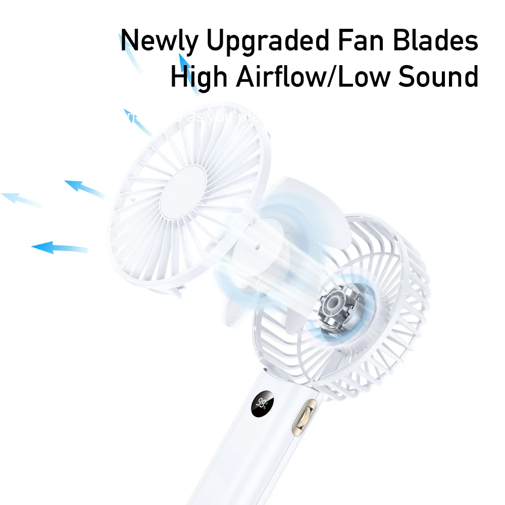 Vissko Portable Hand Fan 100 Wind Speeds Mini Bladeless Handheld Fan USB Rechargeable Personal Fans Electric Fan