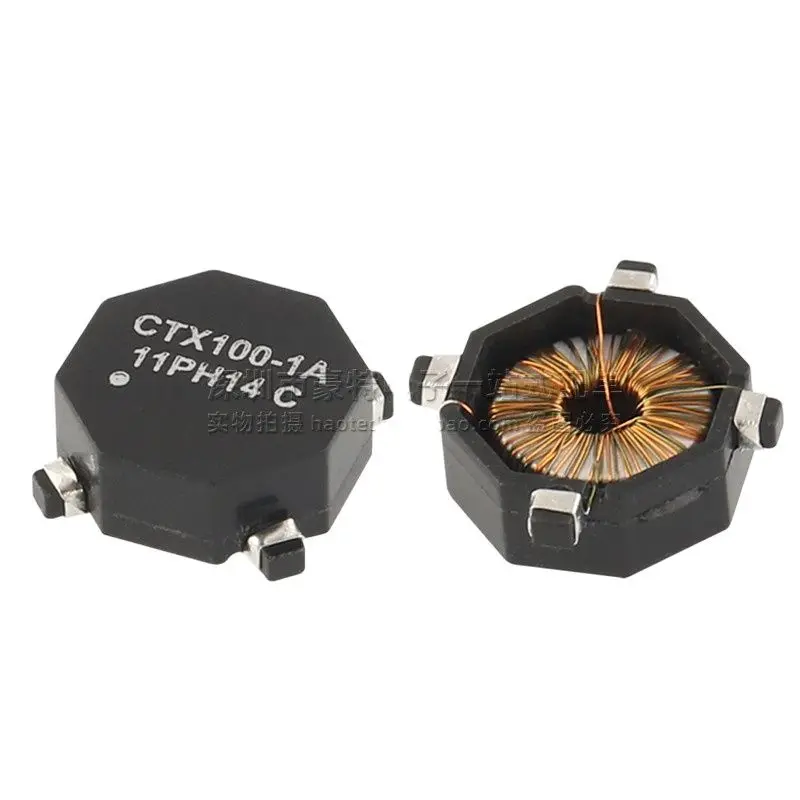 10pcs/ CTX100-1A-R imported patch common mode inductance filter 100UH 0.7A coupled inductance choke