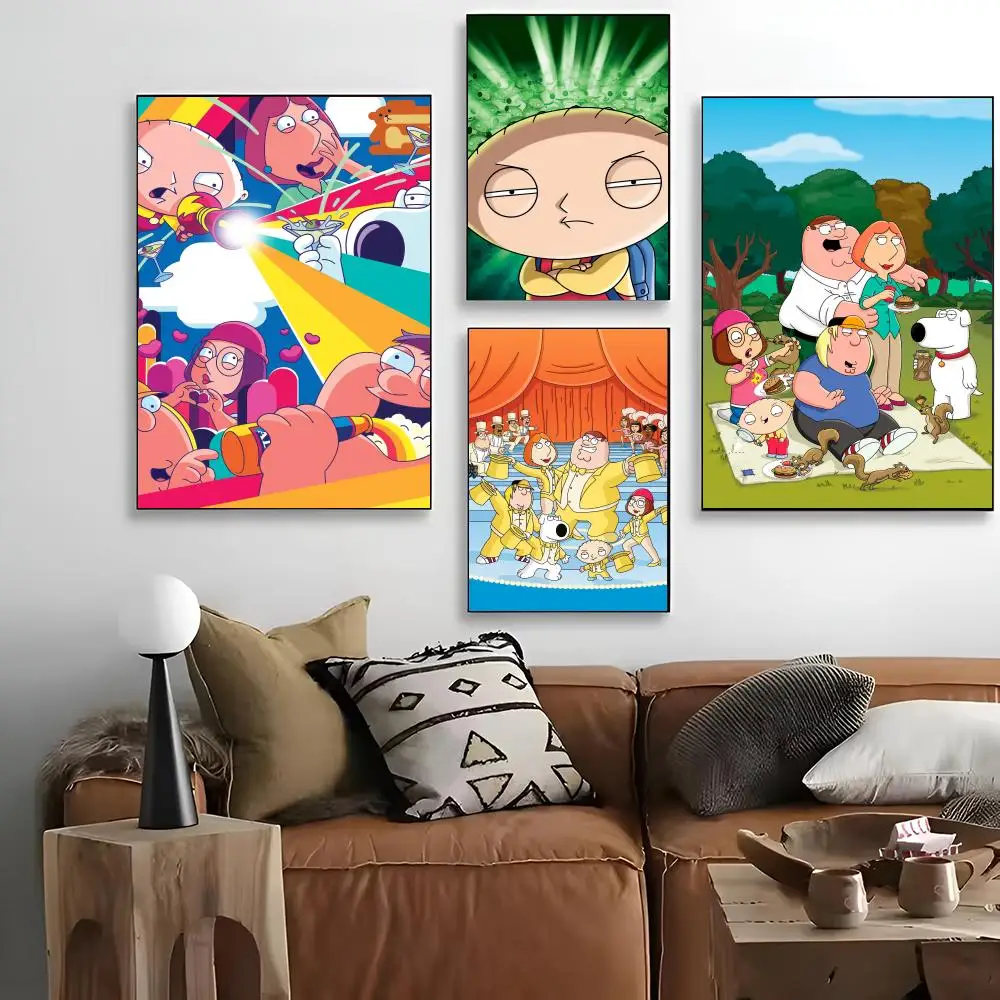 F-Family Guy Malerei, Kalligraphie für Kunstdruck, Dekoration, Malerei, Kino, Kunst, Poster, Heimwanddekoration, rahmenlos