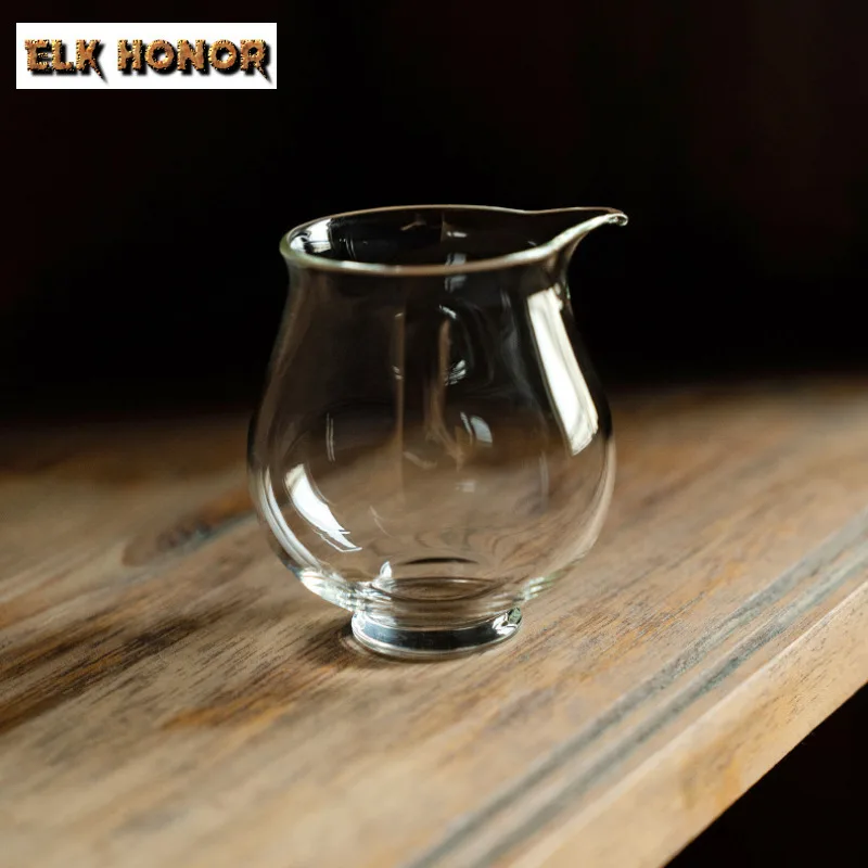 Jarra de té de cristal transparente hecha a mano, dispensador de té Cha Hai, taza de justicia, taza justa, suministros de adornos para ceremonia del té, 120ml