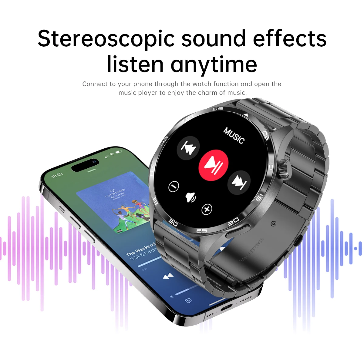 2025 ใหม่ผู้ชายSmart Watch GT 5 Proหน้าจอAMOLEDบลูทูธกีฬาSmart Watch Heart Rateนาฬิกาสมาร์ทกันน้ํากลางแจ้ง