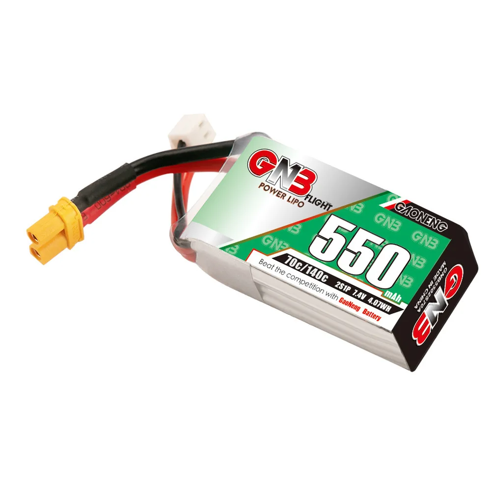 Original GNB 550mAh 2S 7.4V 70C/140C Lipo Battery For RC Helicopter Quadcopter FPV Racing Drone Spare Parts 7.4V Battery