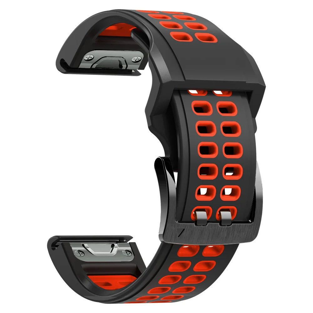 Fenix 7 7X Pro 6X 6 Pro 5 5X Plus Epix2 Enduro 2 965 955 Wristband QuickFit Bracelet کے لیے 26 22MM سلیکون واچ بینڈ کا پٹا