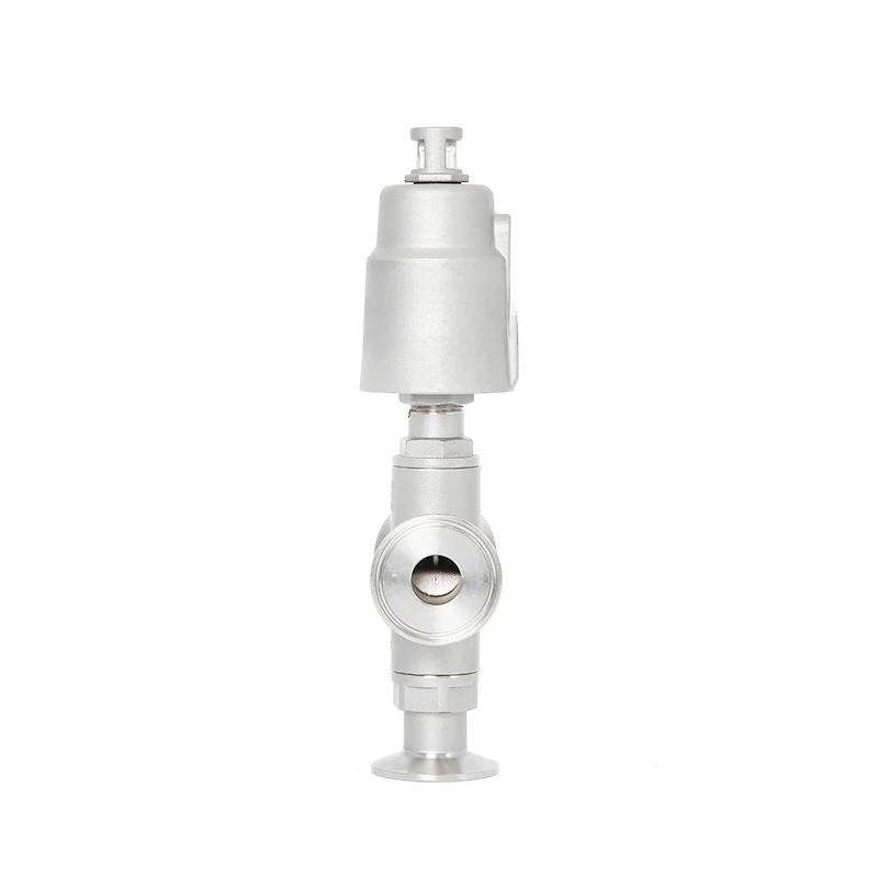 Pneumatic Quick Mount Angle Seat Valve Pneumatic Tee Angle Seat Valve Stainless Steel Head Pneumatic Angle