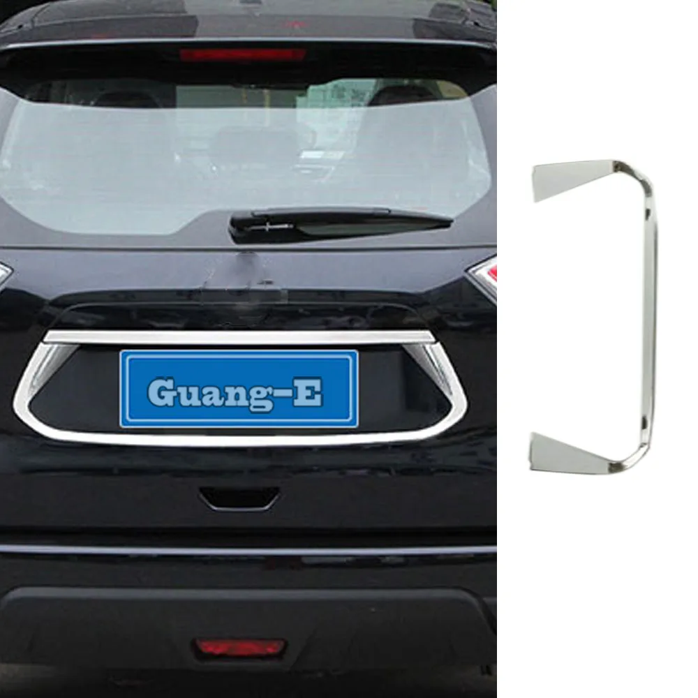 

Car Stick ABS Chrome Back Rear License Frame Plate Trim Strip Bumper Trunk For Nissan X-trail Xtrail T32/Rogue 2014 2015 2016