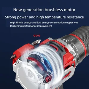 التنصت على المثقاب الكهربائي بدون فرش ، مثقاب تصادمية لاسلكي ، ظرف سقاطة معدني ، مثقاب يدوي كهربائي ، مفك براغي منزلي أفضل 10 آلات حفر الخرسانة للمبيعات - No8