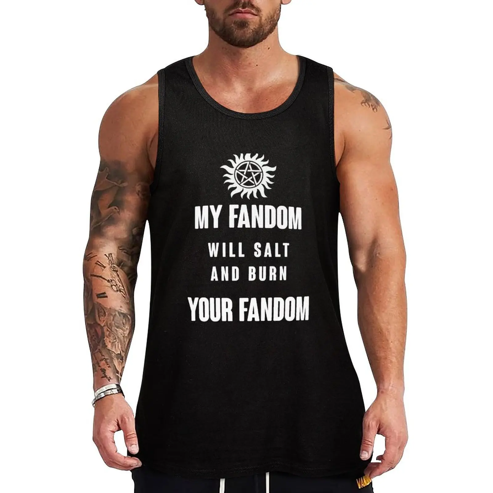 My Fandom Will Salt And Burn Your Fandom Tank Top Gym wear Men's t shirt