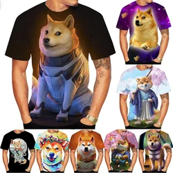 New Fashion Summer Hot Sale 3D Shiba Inu Men's/women's T Shirt 3D Print Unisex Kids Tops Clothing Plus Size 100-6XL Oversize
