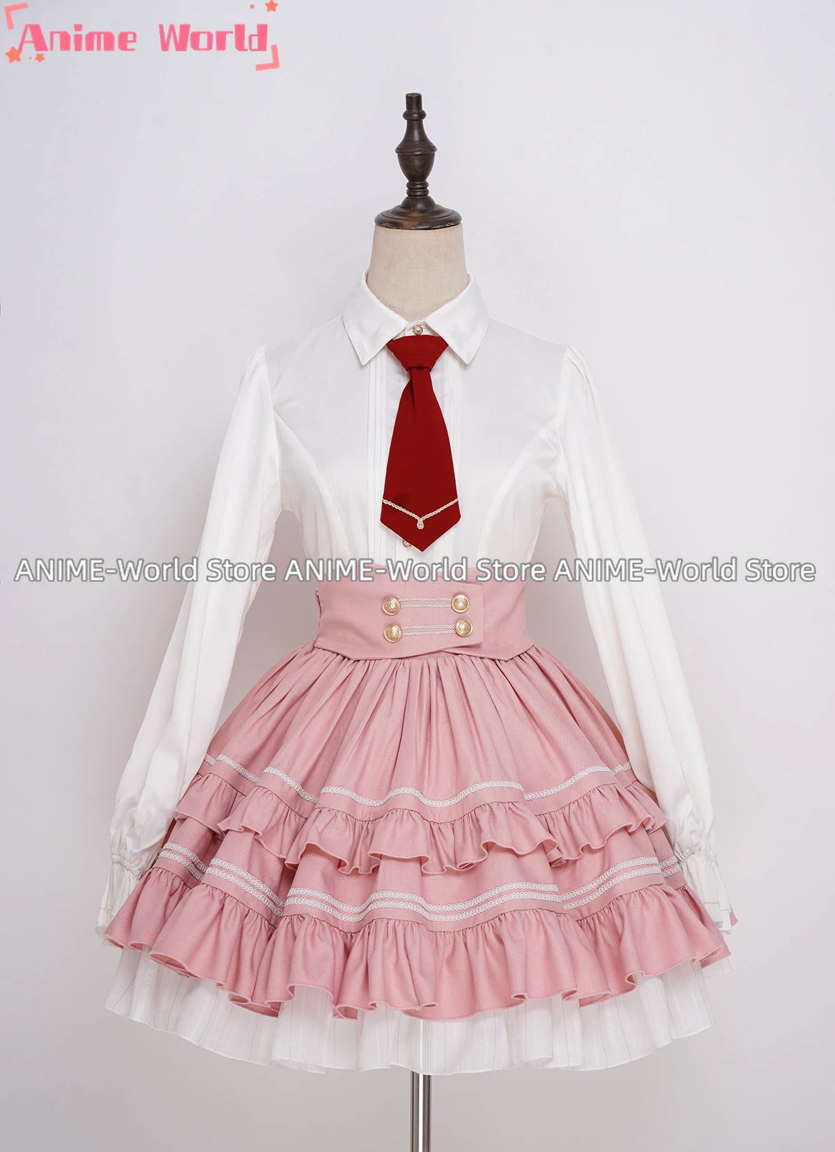 《Custom size》Anime Touhou Project Reisen Udongein Inaba Cute Uniform Cosplay Halloween Wig Women\'s Costume With Ear