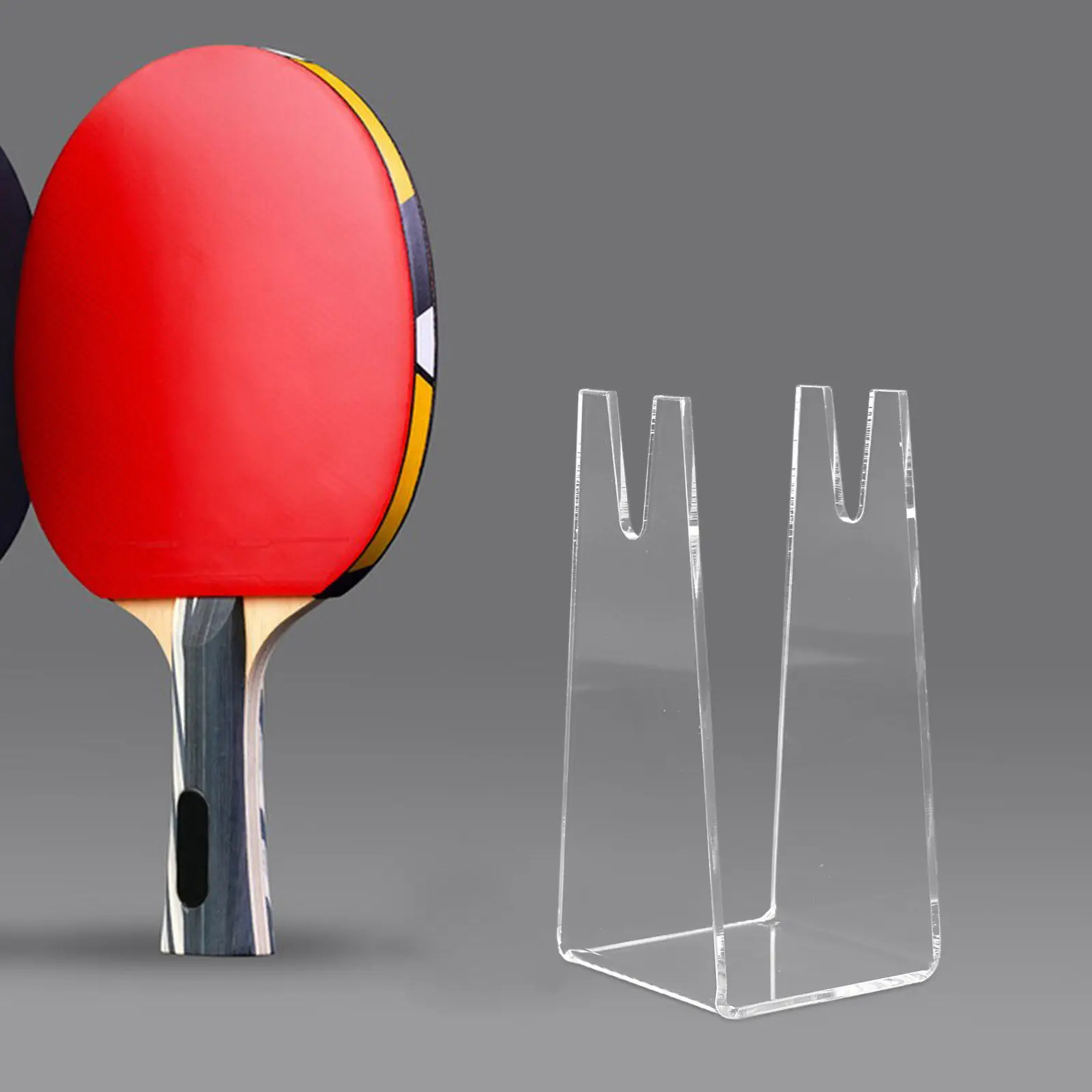 

Table Tennis Racket Display Stand Transparent 3Mm Acrylic Paddle Storage Rack Organizer Ping Pong Holder for Game Room Garage