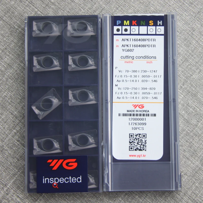 Ferramentas do Torno do Cnc Inserções de Trituração do Ombro yg 100 Original Pdtr Yg602 yg 100 100305 100308 160404 160408 160412 160416 160424 10 Pcs